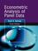 Cover of: Econometric Analysis of Panel Data