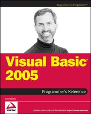Cover of: Visual Basic 2005 Programmer's Reference