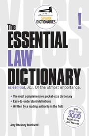 Cover of: The Essential Law Dictionary
