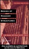 Cover of: Design of Masonry Structures