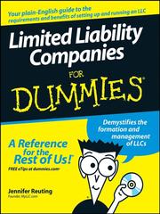 Cover of: Limited Liability Companies For Dummies by Jennifer Reuting, Jennifer Reuting