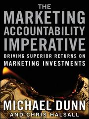 Cover of: The Marketing Accountability Imperative by Michael Dunn