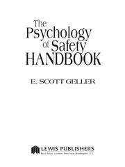 Cover of: The Psychology of Safety Handbook