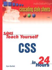 Cover of: Sams Teach Yourself CSS in 24 Hours by Kynn Bartlett, Kynn Bartlett