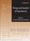 Cover of: Design and Analysis of Experiments, Advanced Experimental Design, Volume 2