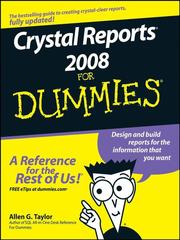 Cover of: Crystal Reports 2008 For Dummies by Allen G. Taylor, Allen G. Taylor