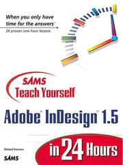 Cover of: Sams Teach Yourself Adobe  InDesign  1.5 in 24 Hours by Richard M. Romano, Richard M. Romano