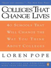 Cover of: Colleges That Change Lives by Loren Pope