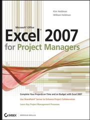 Cover of: Microsoft Office Excel 2007 for Project Managers