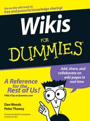 Cover of: Wikis For Dummies by Dan Woods