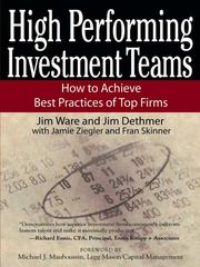 Cover of: High Performing Investment Teams by Jim Ware