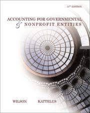 Cover of: Accounting for governmental and nonprofit entities