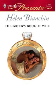 Cover of: The Greek's Bought Wife by Helen Bianchin