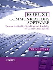 Cover of: Robust Communications Software | Greg Utas