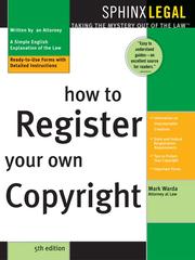 Cover of: How to Register Your Own Copyright by Mark Warda