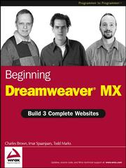 Cover of: Beginning Dreamweaver MX by Imar Spaanjaars, Imar Spaanjaars