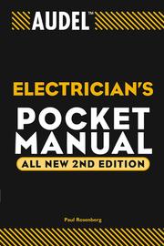 Cover of: Audel Electrician's Pocket Manual