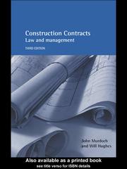 Cover of: Construction Contracts