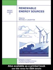 Cover of: Renewable Energy Sources