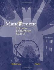 Cover of: Management: The New Competetive Landscape