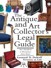 Cover of: Antique and Art Collector's Legal Guide