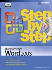 Cover of: Microsoft® Office Word 2003 Step by Step