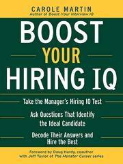 Cover of: Boost Your Hiring IQ | Carole Martin