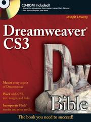 Cover of: Dreamweaver CS3 Bible by Joseph Lowery