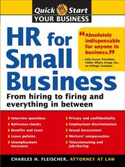 Cover of: HR for Small Business by Charles H. Fleischer