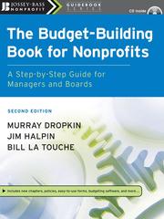 Cover of: The Budget-Building Book for Nonprofits by Murray Dropkin, Jim Halpin, Murray Dropkin