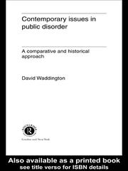 Cover of: Contemporary Issues in Public Disorder by David P. Waddington