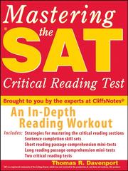 Cover of: Mastering the SAT Critical Reading Test