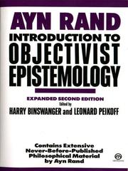 Cover of: Introduction to Objectivist Epistemology by Ayn Rand