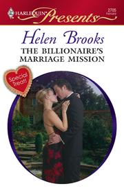 Cover of: The Billionaire's Marriage Mission by Helen Brooks