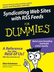 Cover of: Syndicating Web Sites with RSS Feeds For Dummies | Ellen Finkelstein