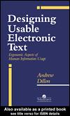 Cover of: Designing Usable Electronic Text by Andrew Dillon, Andrew Dillon
