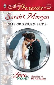 Cover of: Sale or Return Bride by Sarah Morgan