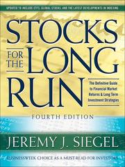 Cover of: Stocks for the Long Run by Jeremy J. Siegel, Jeremy J. Siegel