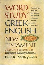 Cover of: Word Study Greek-English New Testament