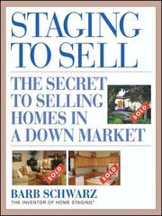 Cover of: Staging to Sell by Barb Schwarz, Barb Schwarz