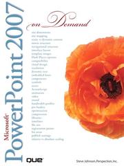 Cover of: Microsoft Office PowerPoint 2007 On Demand by Steve Johnson