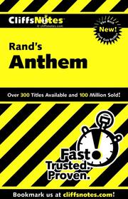 Cover of: CliffsNotes on Rand's Anthem