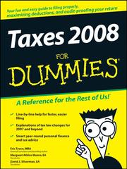 Cover of: Taxes 2008 For Dummies by Eric Tyson, Margaret A. Munro, David J. Silverman, Eric Tyson