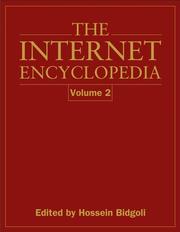 Cover of: The Internet Encyclopedia, G  O, Volume 2 by Hossein Bidgoli