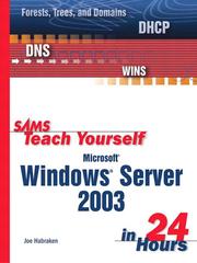 Cover of: Sams Teach Yourself Microsoft Windows Server 2003 in 24 Hours