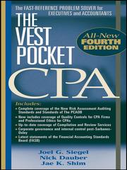 Cover of: The Vest Pocket CPA by Jae K. Shim