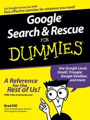 Cover of: Google Search & Rescue For Dummies by Brad Hill