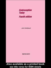 Cover of: Contraception Today: Pocketbook