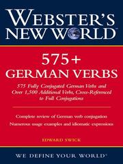Cover of: Webster's New World 575+ German Verbs by Edward Swick