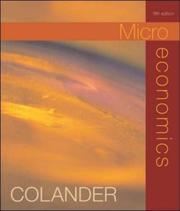 Cover of: Microeconomics by David C. Colander